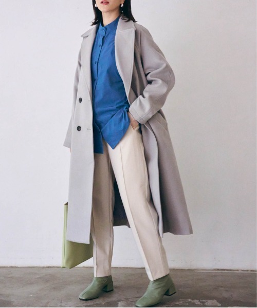 SETUP7（セットアップセブン）の「バルーンスリーブが一枚で決まる。【SETUP7】ボリューム袖スタンドカラーシャツ KNF（シャツ/ブラウス・レディース・ホワイト/ブラック/ベージュ/ブルー/ブルー系2/ホワイト系2/ブラック系2/グリーン/ベージュ系2・4/3）」の20枚目の写真