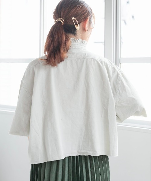 黒　リボン　裾切りっぱなし　半袖シャツ ZARA - 裾結び フロントリボン ロゴTシャツの通販 by
