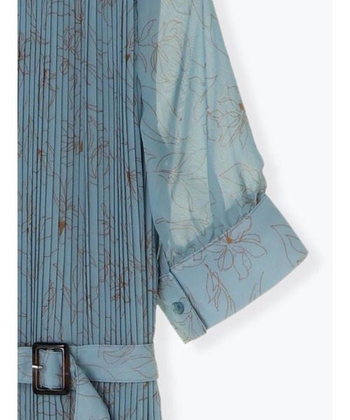 Te chichi（テチチ）の「花柄プリーツワンピース（ワンピース・レディース・ブラック/カーキ/ブルー・ﾌﾘ-）」の16枚目の写真