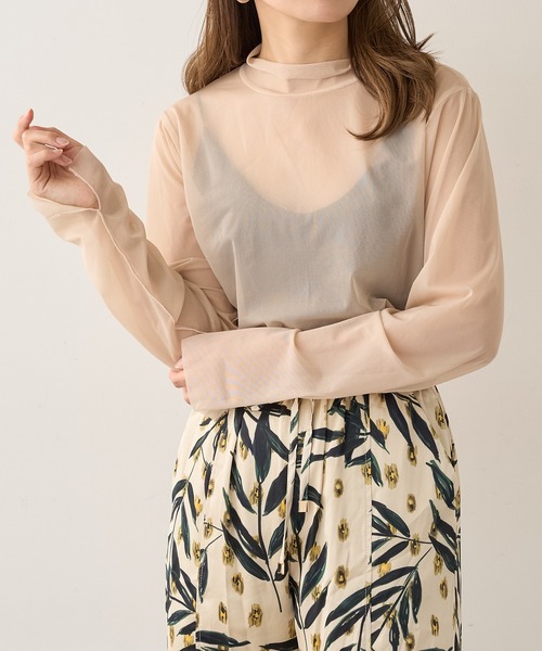 Lui's(ルイス)の「シアータートルネックトップス(Tシャツ/カットソー・レディース・ブラック/グリーン/ライトベージュ・FREE)」の1枚目の写真