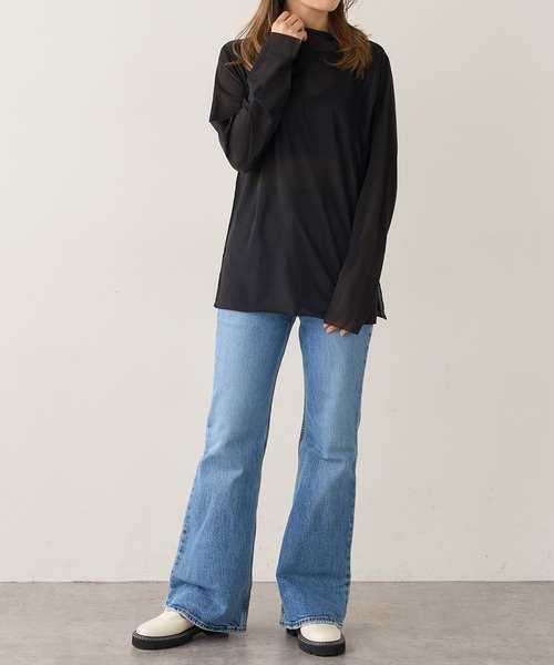 Lui's(ルイス)の「シアータートルネックトップス(Tシャツ/カットソー・レディース・ブラック/グリーン/ライトベージュ・FREE)」の15枚目の写真