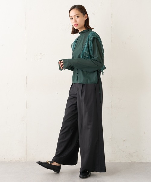 Lui's(ルイス)の「シアータートルネックトップス(Tシャツ/カットソー・レディース・ブラック/グリーン/ライトベージュ・FREE)」の6枚目の写真