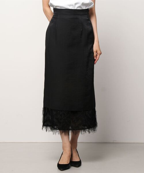 LOVELESS(ラブレス)の「レイヤードタイトスカート(スカート・レディース・ブラック/ブラウン・36/34)」の2枚目の写真