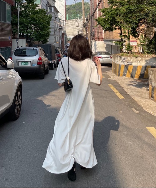 Didot.showroom（ディドット ショールーム）の「AラインハーフTマキシ丈ロングワンピース（ワンピース・レディース・ベージュ/アイボリー/ブルー・FREE）」の12枚目の写真