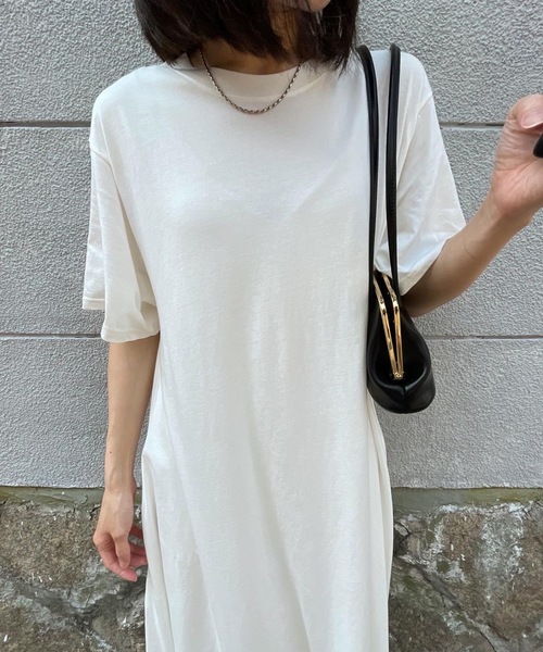 Didot.showroom（ディドット ショールーム）の「AラインハーフTマキシ丈ロングワンピース（ワンピース・レディース・ベージュ/アイボリー/ブルー・FREE）」の10枚目の写真