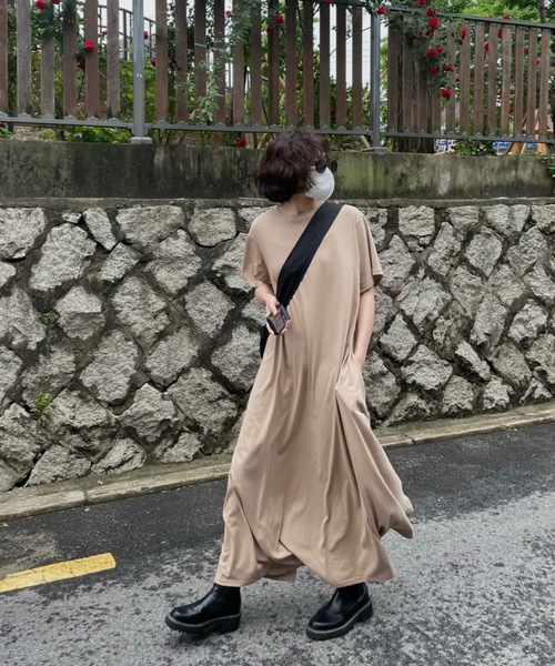 Didot.showroom（ディドット ショールーム）の「AラインハーフTマキシ丈ロングワンピース（ワンピース・レディース・ベージュ/アイボリー/ブルー・FREE）」の13枚目の写真