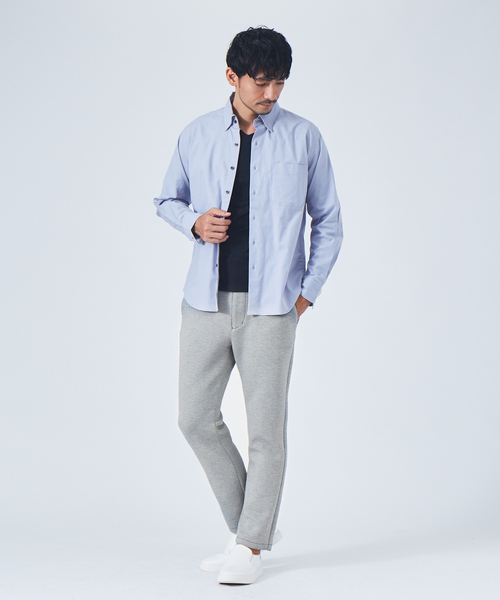 ABAHOUSE GRAY（アバハウスグレイ）の「【2WAYストレッチ】オックス ボタンダウン シャツ（シャツ/ブラウス・メンズ・ホワイト/サックスブルー/グレイッシュベージュ/ブラック・50/46/48）」の5枚目の写真