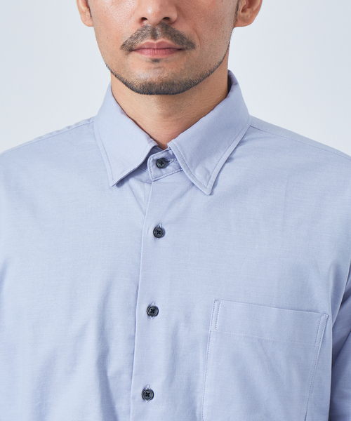 ABAHOUSE GRAY（アバハウスグレイ）の「【2WAYストレッチ】オックス ボタンダウン シャツ（シャツ/ブラウス・メンズ・ホワイト/サックスブルー/グレイッシュベージュ/ブラック・50/46/48）」の9枚目の写真