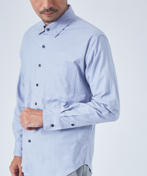 ABAHOUSE GRAY（アバハウスグレイ）の「【2WAYストレッチ】オックス ボタンダウン シャツ（シャツ/ブラウス・メンズ・ホワイト/サックスブルー/グレイッシュベージュ/ブラック・50/46/48）」の10枚目の写真