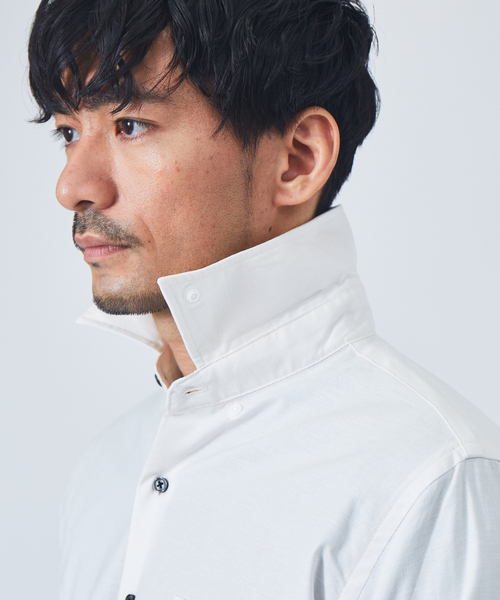 ABAHOUSE GRAY（アバハウスグレイ）の「【2WAYストレッチ】オックス ボタンダウン シャツ（シャツ/ブラウス・メンズ・ホワイト/サックスブルー/グレイッシュベージュ/ブラック・50/46/48）」の14枚目の写真