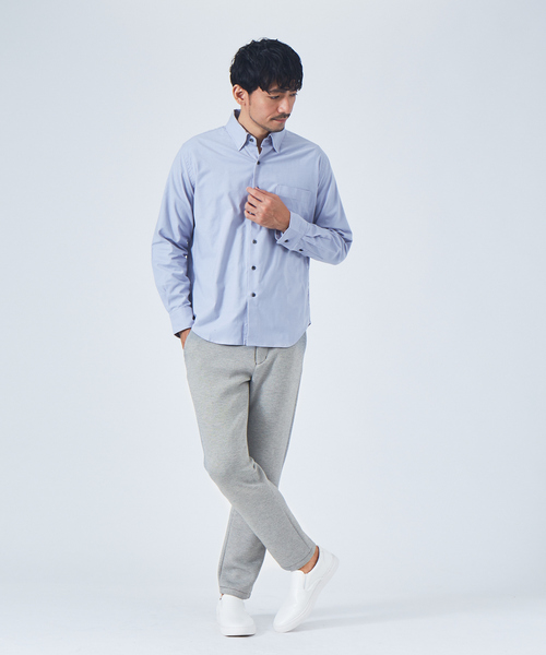 ABAHOUSE GRAY（アバハウスグレイ）の「【2WAYストレッチ】オックス ボタンダウン シャツ（シャツ/ブラウス・メンズ・ホワイト/サックスブルー/グレイッシュベージュ/ブラック・50/46/48）」の16枚目の写真