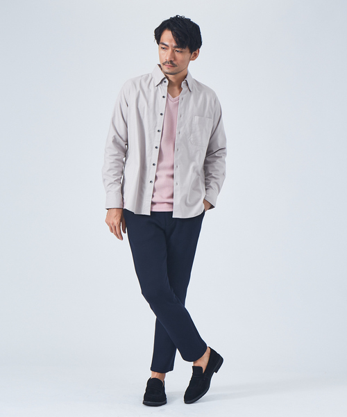 ABAHOUSE GRAY（アバハウスグレイ）の「【2WAYストレッチ】オックス ボタンダウン シャツ（シャツ/ブラウス・メンズ・ホワイト/サックスブルー/グレイッシュベージュ/ブラック・50/46/48）」の22枚目の写真