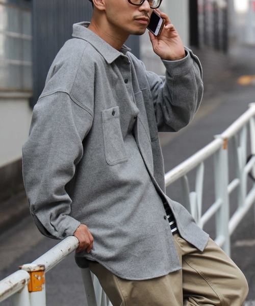 BACK NUMBER（バックナンバー）の「【BACK NUMBER】ビッグシルエットヘビーネルシャツ（シャツ/ブラウス・メンズ・グレー/ブラック×グレー/その他1/ネイビー/ブラウン/ブルー・M/XL/L）」の3枚目の写真