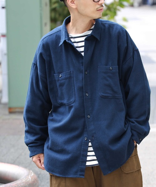 BACK NUMBER（バックナンバー）の「【BACK NUMBER】ビッグシルエットヘビーネルシャツ（シャツ/ブラウス・メンズ・グレー/ブラック×グレー/その他1/ネイビー/ブラウン/ブルー・M/XL/L）」の14枚目の写真