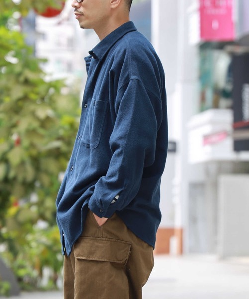 BACK NUMBER（バックナンバー）の「【BACK NUMBER】ビッグシルエットヘビーネルシャツ（シャツ/ブラウス・メンズ・グレー/ブラック×グレー/その他1/ネイビー/ブラウン/ブルー・M/XL/L）」の15枚目の写真