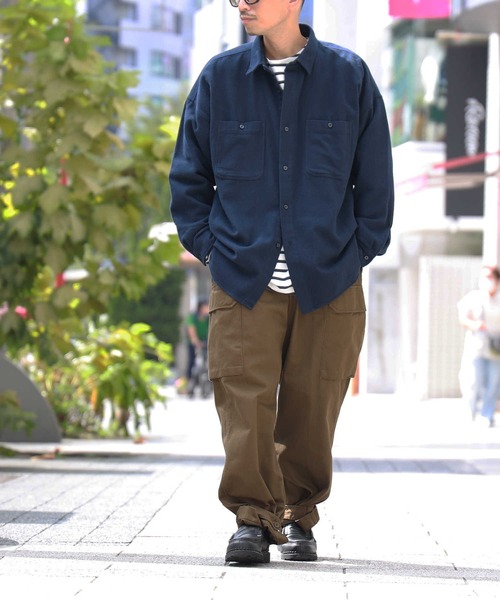 BACK NUMBER（バックナンバー）の「【BACK NUMBER】ビッグシルエットヘビーネルシャツ（シャツ/ブラウス・メンズ・グレー/ブラック×グレー/その他1/ネイビー/ブラウン/ブルー・M/XL/L）」の16枚目の写真