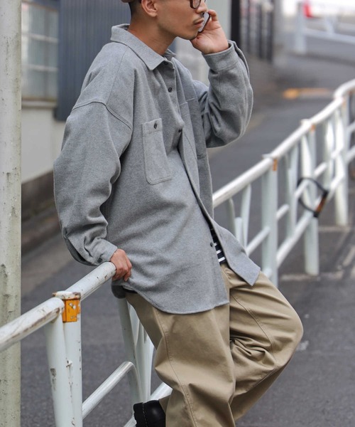 BACK NUMBER（バックナンバー）の「【BACK NUMBER】ビッグシルエットヘビーネルシャツ（シャツ/ブラウス・メンズ・グレー/ブラック×グレー/その他1/ネイビー/ブラウン/ブルー・M/XL/L）」の10枚目の写真