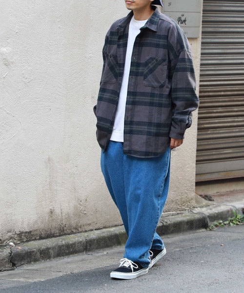 BACK NUMBER（バックナンバー）の「【BACK NUMBER】ビッグシルエットヘビーネルシャツ（シャツ/ブラウス・メンズ・グレー/ブラック×グレー/その他1/ネイビー/ブラウン/ブルー・M/XL/L）」の7枚目の写真