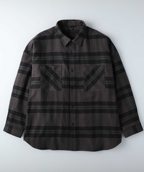 BACK NUMBER（バックナンバー）の「【BACK NUMBER】ビッグシルエットヘビーネルシャツ（シャツ/ブラウス・メンズ・グレー/ブラック×グレー/その他1/ネイビー/ブラウン/ブルー・M/XL/L）」の22枚目の写真