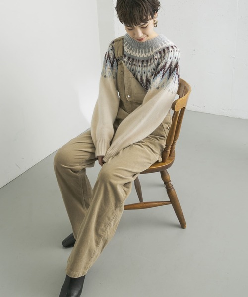 URBAN RESEARCH（アーバンリサーチ）の「コーデュロイオーバーオール（サロペット/オーバーオール・レディース・チャコールグレー/ベージュ/ベージュ系その他・36/38）」の15枚目の写真