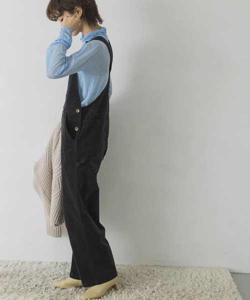 URBAN RESEARCH（アーバンリサーチ）の「コーデュロイオーバーオール（サロペット/オーバーオール・レディース・チャコールグレー/ベージュ/ベージュ系その他・36/38）」の9枚目の写真