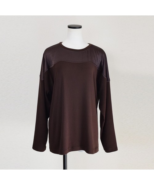 Marient(マリエント)の「ヨークサテンドルマンPO/カットソー(Tシャツ/カットソー・レディース・ブラック/ベージュ/ブラウン・FREE)」の11枚目の写真