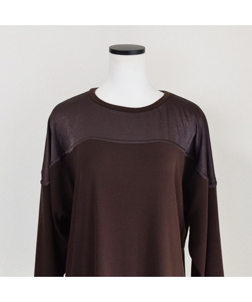 Marient(マリエント)の「ヨークサテンドルマンPO/カットソー(Tシャツ/カットソー・レディース・ブラック/ベージュ/ブラウン・FREE)」の12枚目の写真