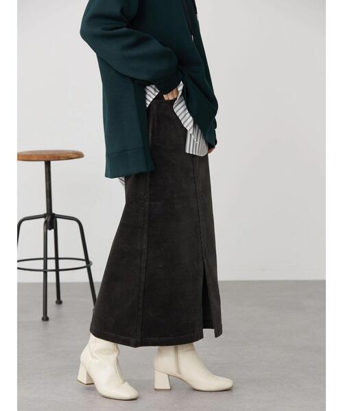 AMERICAN HOLIC(アメリカンホリック)の「コール天タイトスカート(スカート・レディース・チャコールグレー/ベージュ・S/M/L)」の2枚目の写真