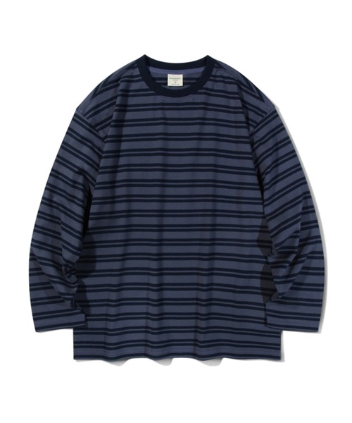 Diamond Layla(ダイアモンドレイラ)の「【Diamond Layla 】ボーダー2カラー ストライプ ロングスリーブ ティーシャツ / Border Two Color Stripe Long Sleeve T58(Tシャツ/カットソー・メンズ・アイボリー/ネイビー・MEDIUM/LARGE/X-LARGE)」の1枚目の写真