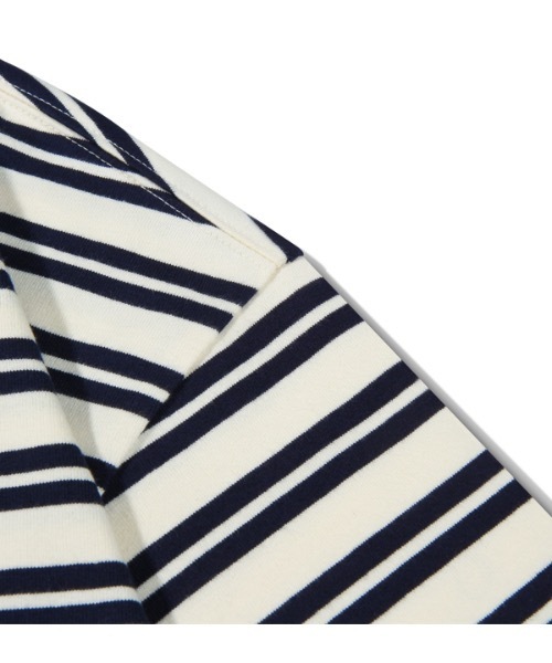 Diamond Layla(ダイアモンドレイラ)の「【Diamond Layla 】ボーダー2カラー ストライプ ロングスリーブ ティーシャツ / Border Two Color Stripe Long Sleeve T58(Tシャツ/カットソー・メンズ・アイボリー/ネイビー・MEDIUM/LARGE/X-LARGE)」の4枚目の写真