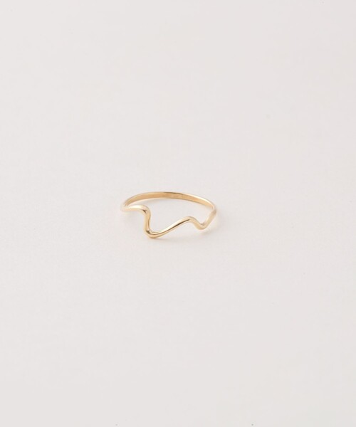 Jouete（ジュエッテ）の「○K10YG レイヤー ウェーブ リング（リング