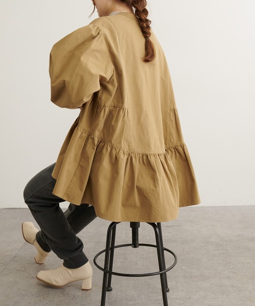 PUAL CE CIN（ピュアルセシン）の「【WEB限定】ギャザーチュニック（シャツ/ブラウス・レディース・ベージュ/ナチュラル・FREE）」の18枚目の写真