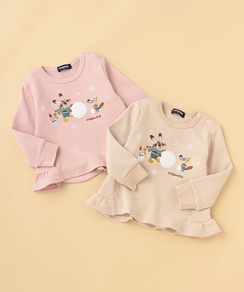 kladskap(クレードスコープ)の「【コロボックルコラボ】雪遊びトレーナー(スウェット・キッズ・ベージュ/ピンク・80cm/90cm/110cm/100cm/120cm)」の12枚目の写真