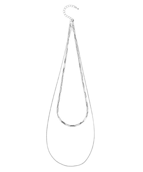 EVRIS（エヴリス）の「SLIM DOUBLE CHAIN ネックレス（ネックレス・レディース・シルバー/ゴールド・FREE）」の5枚目の写真