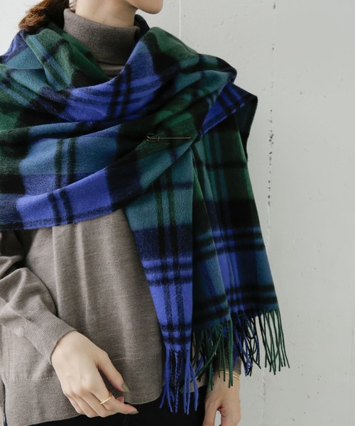 TWEED MILL(ツイードミル)の「TWEED MILL WOOL STOLE(ストール/ショール・レディース・グレー系その他/グリーン系その他/ブルー系その他/レッド系その他・FREE)」の3枚目の写真