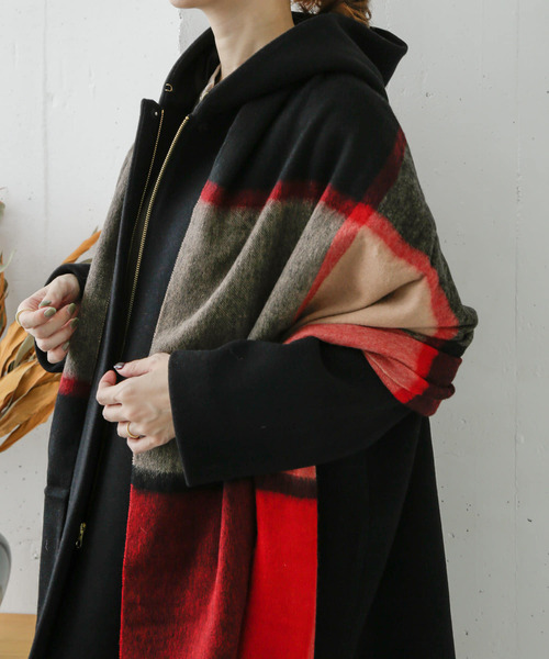 TWEED MILL(ツイードミル)の「TWEED MILL WOOL STOLE(ストール/ショール・レディース・グレー系その他/グリーン系その他/ブルー系その他/レッド系その他・FREE)」の4枚目の写真