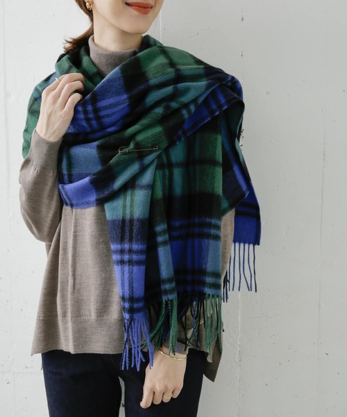 TWEED MILL(ツイードミル)の「TWEED MILL WOOL STOLE(ストール/ショール・レディース・グレー系その他/グリーン系その他/ブルー系その他/レッド系その他・FREE)」の6枚目の写真