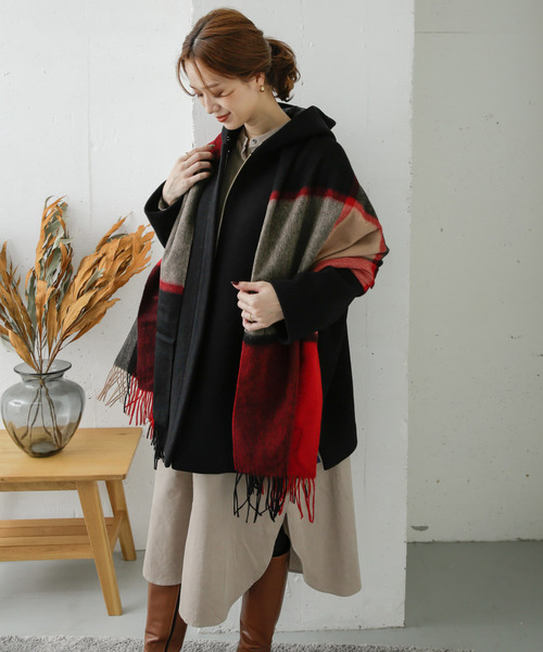 TWEED MILL(ツイードミル)の「TWEED MILL WOOL STOLE(ストール/ショール・レディース・グレー系その他/グリーン系その他/ブルー系その他/レッド系その他・FREE)」の8枚目の写真