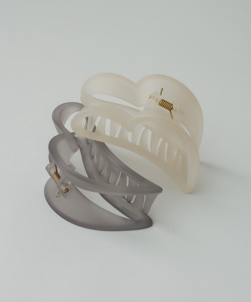 mystic(ミスティック)の「ハートヘアクリップ(バレッタ/ヘアクリップ・レディース・オフホワイト/グレー・ONE SIZE)」の6枚目の写真