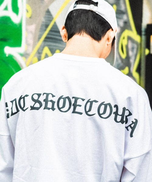 DC（ディーシー）の「DC/ディーシー ロンT DLT221049（Tシャツ/カットソー・メンズ・ホワイト/ブラック・M/L/XL）」の2枚目の写真