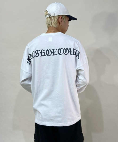 DC（ディーシー）の「DC/ディーシー ロンT DLT221049（Tシャツ/カットソー・メンズ・ホワイト/ブラック・M/L/XL）」の5枚目の写真