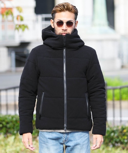 roshell（ロシェル）の「メルトン中綿ジャケットブルゾン（ダウンジャケット/コート・メンズ・ブラック/ブラック系その他/グレー系その他・SMALL/MEDIUM/LARGE/X-LARGE）」の5枚目の写真