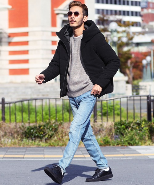 roshell（ロシェル）の「メルトン中綿ジャケットブルゾン（ダウンジャケット/コート・メンズ・ブラック/ブラック系その他/グレー系その他・SMALL/MEDIUM/LARGE/X-LARGE）」の8枚目の写真