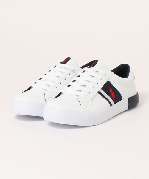 POLO RALPH LAUREN(ポロ ラルフ ローレン)の「《POLO RALPH LAUREN》GREGOT(スニーカー・キッズ・ホワイト/ネイビー・4.5/5/4)」の2枚目の写真