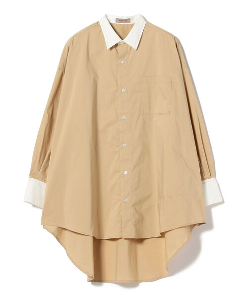 BEAMS LIGHTS(ビームスライツ)の「BEAMS LIGHTS / クレリック オーバー シャツ(シャツ/ブラウス・レディース・ベージュ/サックスブルー・ONE SIZE)」の10枚目の写真