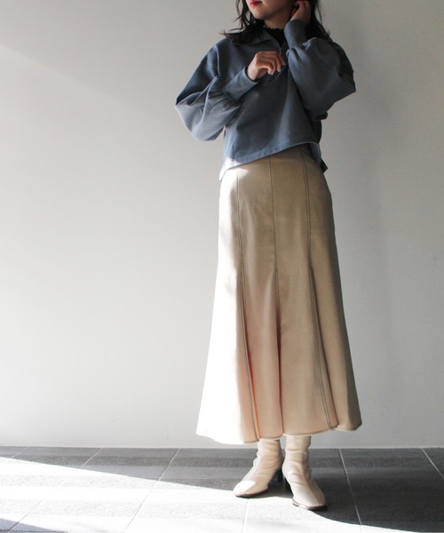 NOMAE（ノーマエ）の「【NOMAE】ハーフZIPカレッジロゴトレーナー（スウェット・レディース・ホワイト/ライトブルー/ライトグリーン/ダークブルー・FREE）」の10枚目の写真