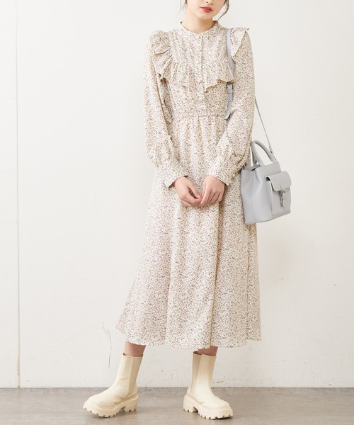 OLIVE des OLIVE（オリーブデオリーブ）の「フリルワンピース（ワンピース・レディース・ブラック/ブルー/アイボリー・FREE）」の4枚目の写真