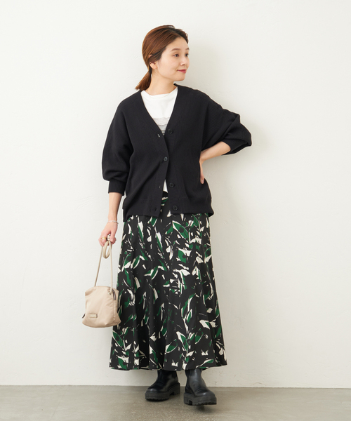 JOURNAL STANDARD(ジャーナルスタンダード)の「《追加》ハリヌキリブカーディガン◆(カーディガン/ボレロ・レディース・ブラック/グレー/グリーン・FREE)」の8枚目の写真