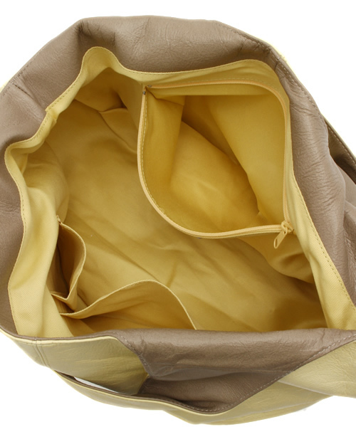 PAPILLONNER（パピヨネ）の「バイカラーUSAGI（トートバッグ・レディース・アイボリー/イエロー/ブルー/エメラルド/ネイビー/ピンク/グレー/ターコイズブルー・FREE）」の14枚目の写真