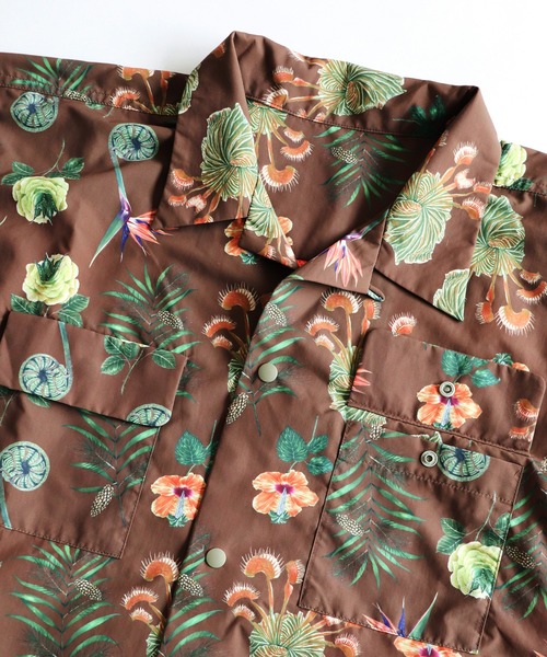 AlexanderLeeChang(アレキサンダーリーチャン)の「AlexanderLeeChang アレキサンダーリーチャン / SO PLANTS SHIRTS プランツグラフィックビッグシルエットシャツ セットアップ 撥水 防水 / AC022201(シャツ/ブラウス・メンズ・ブラック/ブラウン/ミント・2/3)」の6枚目の写真
